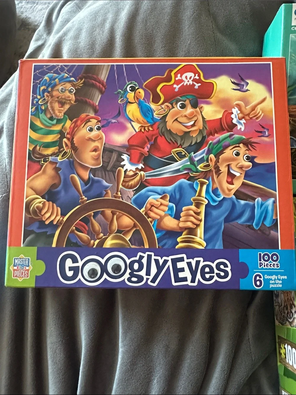 Kids Puzzle - Colorful Pirate Scene (Blue, Red, Purple)